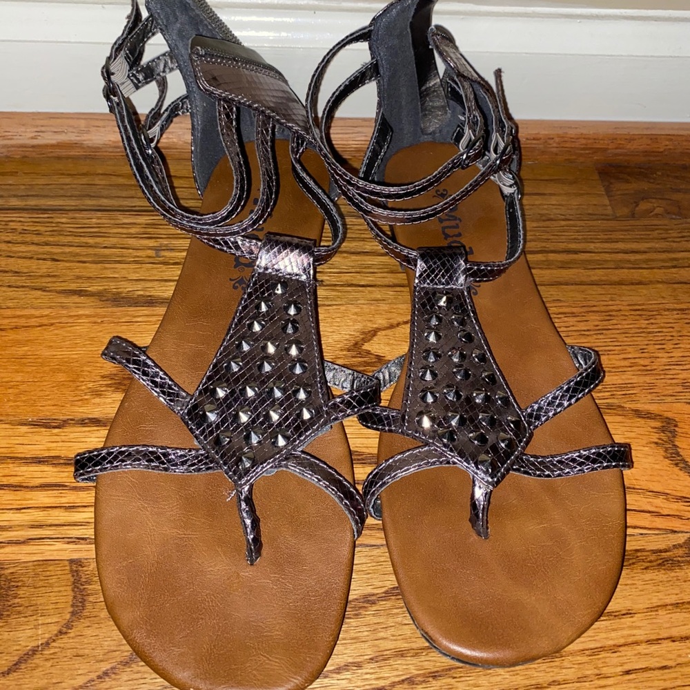 Gray decorated Target sandals